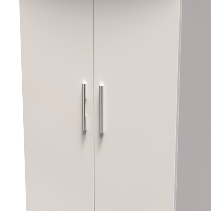 Knightsbridge 2ft6in Plain Midi Wardrobe in Kashmir Gloss & Kashmir