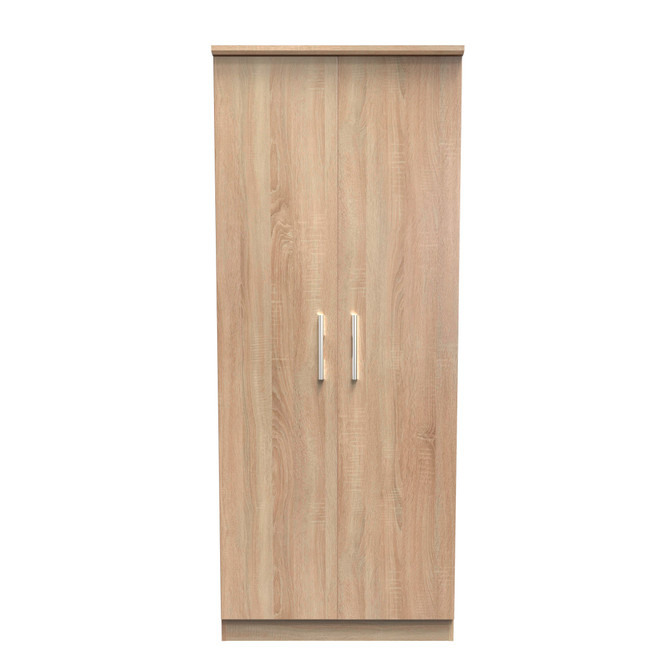 Knightsbridge 2ft6in Plain Wardrobe in Bardolino Oak