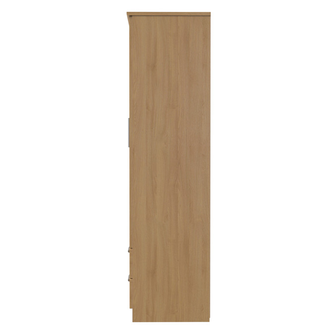 Knightsbridge Tall 2 Drawer Wardrobe in Modern Oak