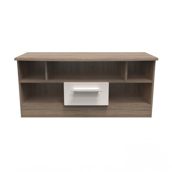 Knightsbridge Open TV Unit in Kashmir Gloss & Darkolino