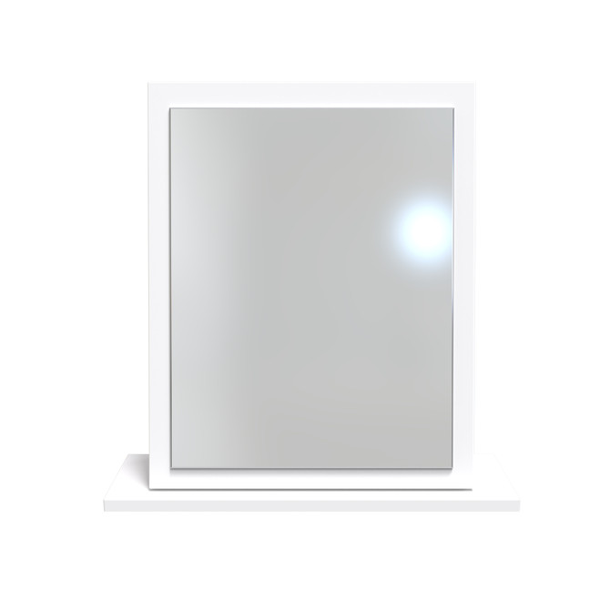 Pembroke Small Mirror in White Matt