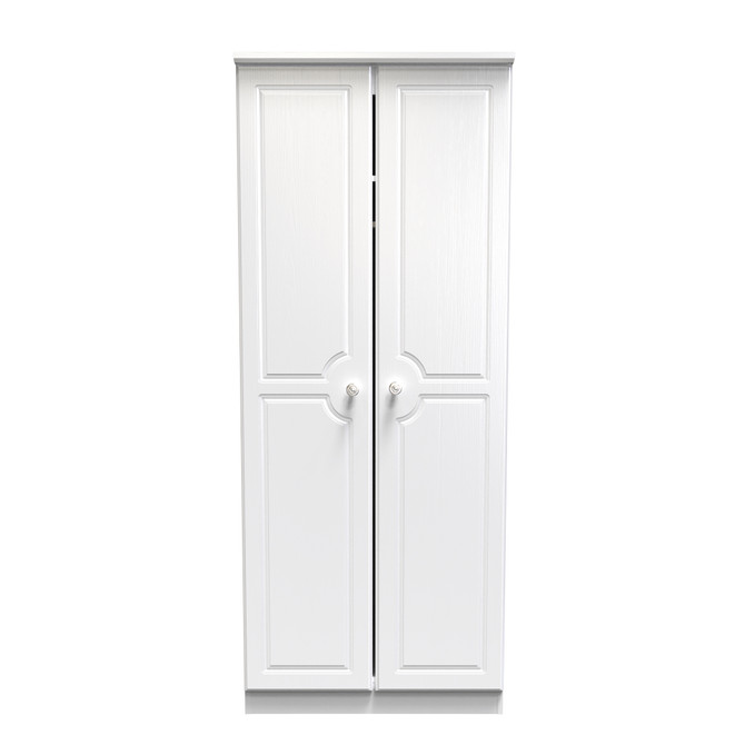 Pembroke 2ft6in Plain Wardrobe in White Matt