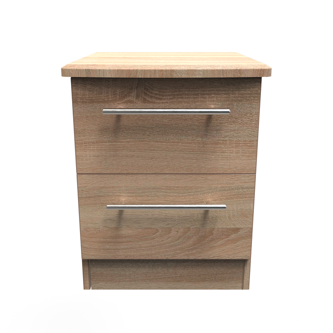 Sherwood 2 Drawer Bedside Cabinet in Bardolino Oak Sherwood 2 Drawer Bedside Cabinet in Bardolino Oak