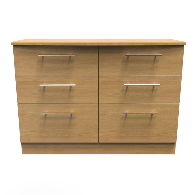 Sherwood 6 Drawer Midi Chest in Modern Oak