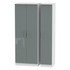 Knightsbridge Tall Triple Plain Wardrobe in Grey Gloss & White