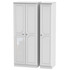 Pembroke Tall Triple Plain Wardrobe in White Gloss