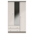 Balmoral Triple 2 Drawer Mirrored Wardrobe in Kashmir Gloss & Kashmir