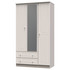Balmoral Triple 2 Drawer Mirrored Wardrobe in Kashmir Gloss & Kashmir