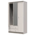 Balmoral Triple 2 Drawer Mirrored Wardrobe in Kashmir Gloss & Kashmir