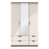 Camden Triple 2 Drawer Mirror + Drawer Wardrobe in Kashmir Gloss & Kashmir