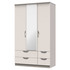 Camden Triple 2 Drawer Mirror + Drawer Wardrobe in Kashmir Gloss & Kashmir
