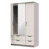 Camden Triple 2 Drawer Mirror + Drawer Wardrobe in Kashmir Gloss & Kashmir