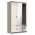 Camden Triple 2 Drawer Mirror + Drawer Wardrobe in Kashmir Gloss & Kashmir