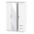 Camden Tall Triple Mirror + Drawer Wardrobe in White Matt