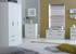 Camden Tall Triple Mirror + Drawer Wardrobe in White Matt