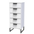 Diego G 5 Drawer Tallboy in White Matt