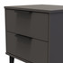 Hong Kong 2 Drawer Bedside Cabinet in Graphite