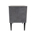 Hong Kong 2 Drawer Bedside Cabinet in Pewter