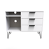 Hong Kong 3 Drawer TV Unit with legs in White Matt