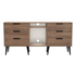 Hong Kong 6 Drawer TV Unit with legs in Carini Walnut