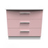 Knightsbridge 3 Drawer Chest in Kobe Pink & White