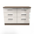 Knightsbridge 6 Drawer Midi Chest in Kashmir Gloss & Darkolino