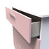 Knightsbridge 3 Drawer Deep Chest in Kobe Pink & White