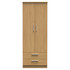 Knightsbridge Tall 2 Drawer Wardrobe in Modern Oak