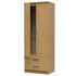 Knightsbridge Tall 2 Drawer Wardrobe in Modern Oak