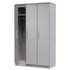 Knightsbridge Triple Plain Wardrobe in Grey Gloss & Grey