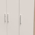 Knightsbridge Triple Plain Wardrobe in Kashmir Gloss & Bardolino Oak