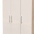 Knightsbridge Tall Triple Plain Wardrobe in Kashmir Gloss & Bardolino Oak