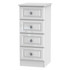 Pembroke 4 Drawer Bedside Cabinet in White Gloss