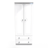 Pembroke 2ft6in 2 Drawer Wardrobe in White Gloss