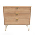 Hong Kong (Black Legs) 3 Drawer Chest in Nebraska Oak