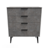 Hong Kong (Black Legs) 4 Drawer Chest in Pewter