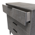 Hong Kong (Black Legs) 4 Drawer Chest in Pewter