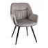 Dali Velvet Fabric Chairs with Black Legs (Pair)