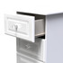 Balmoral 4 Drawer Bedside Cabinet in White Gloss & White