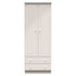 Balmoral Tall 2 Drawer Wardrobe in Kashmir Gloss & Kashmir