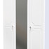 Balmoral Triple Mirrored Wardrobe in White Gloss & White