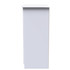 Camden 2ft6in Plain Midi Wardrobe in White Gloss & White