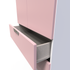 Camden 2ft6in 2 Drawer Wardrobe in Kobe Pink & White