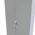 Camden 2 Door 2 Drawer Wardrobe in Dusk Grey & White Matt