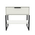 Diego Single 1 Drawer Bedside Cabinet (Diego) in White Matt