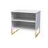 Diego Double Open Bedside Cabinet (Diego) in White Matt