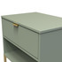 Diego Double 1 Drawer Bedside Cabinet (Diego) in Reed Green