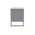 Diego Double 2 Drawer Bedside Cabinet (Diego) in Dusk Grey