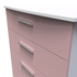 Knightsbridge 5 Drawer Chest in Kobe Pink & White