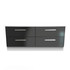 Knightsbridge 4 Drawer Bed Box in Black Gloss & White